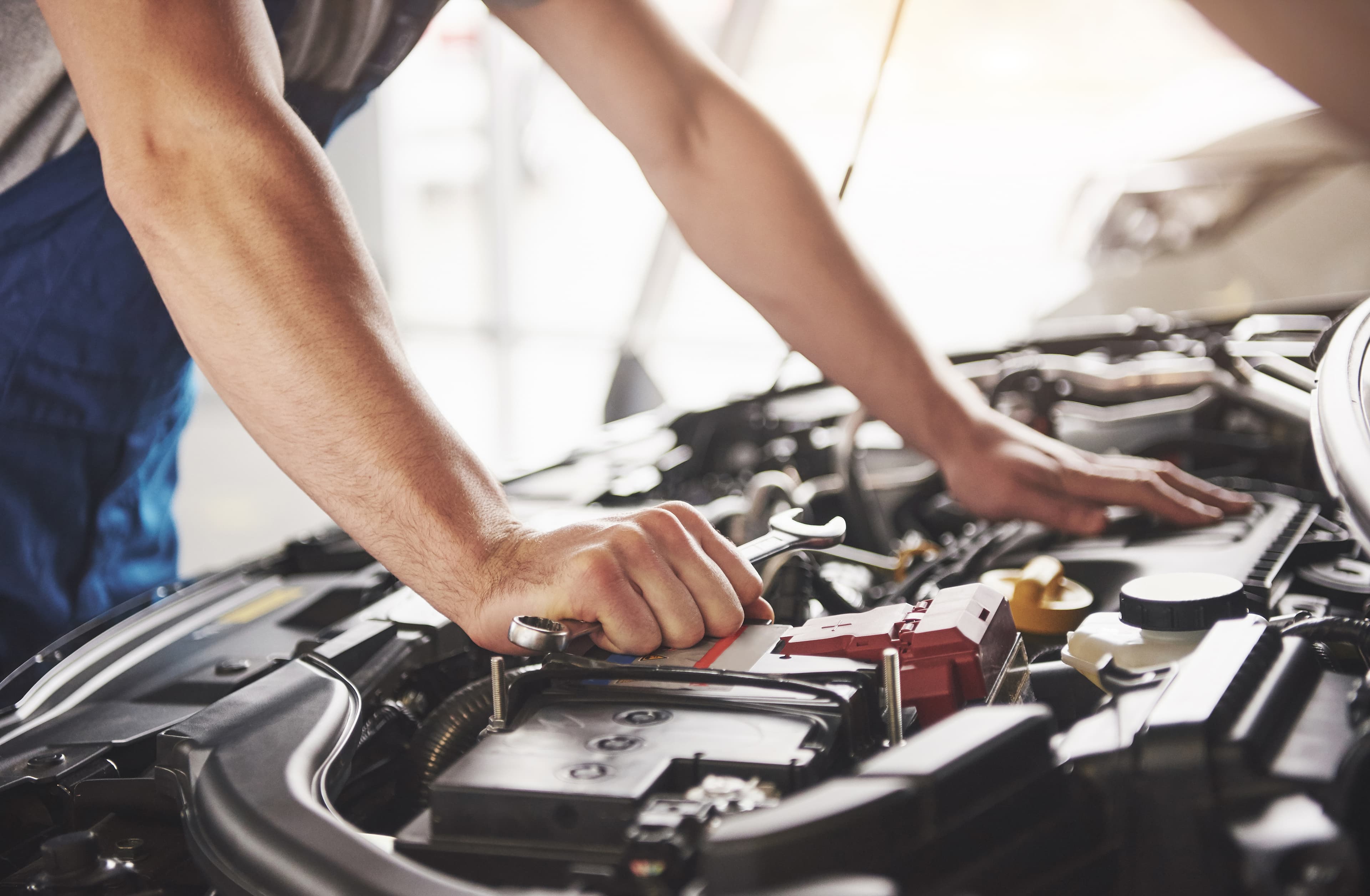 Car service and repair workshop background